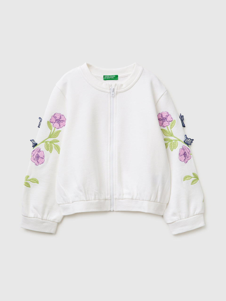 Sweatshirt with embroidered flowers - ucb_image_FS