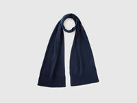 Écharpe azul-escuro em pura lã Merino - ucb_image_FS