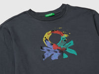 T-shirt in organic cotton with logo print - ucb_image_DS1