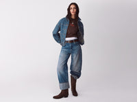 Jeans cropped com dobra lavage vintage - ucb_image_FY