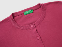 Plum cardigan in cotton tricot - ucb_image_DS1