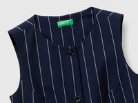 Long pinstriped waistcoat with belt - ucb_image_DS1