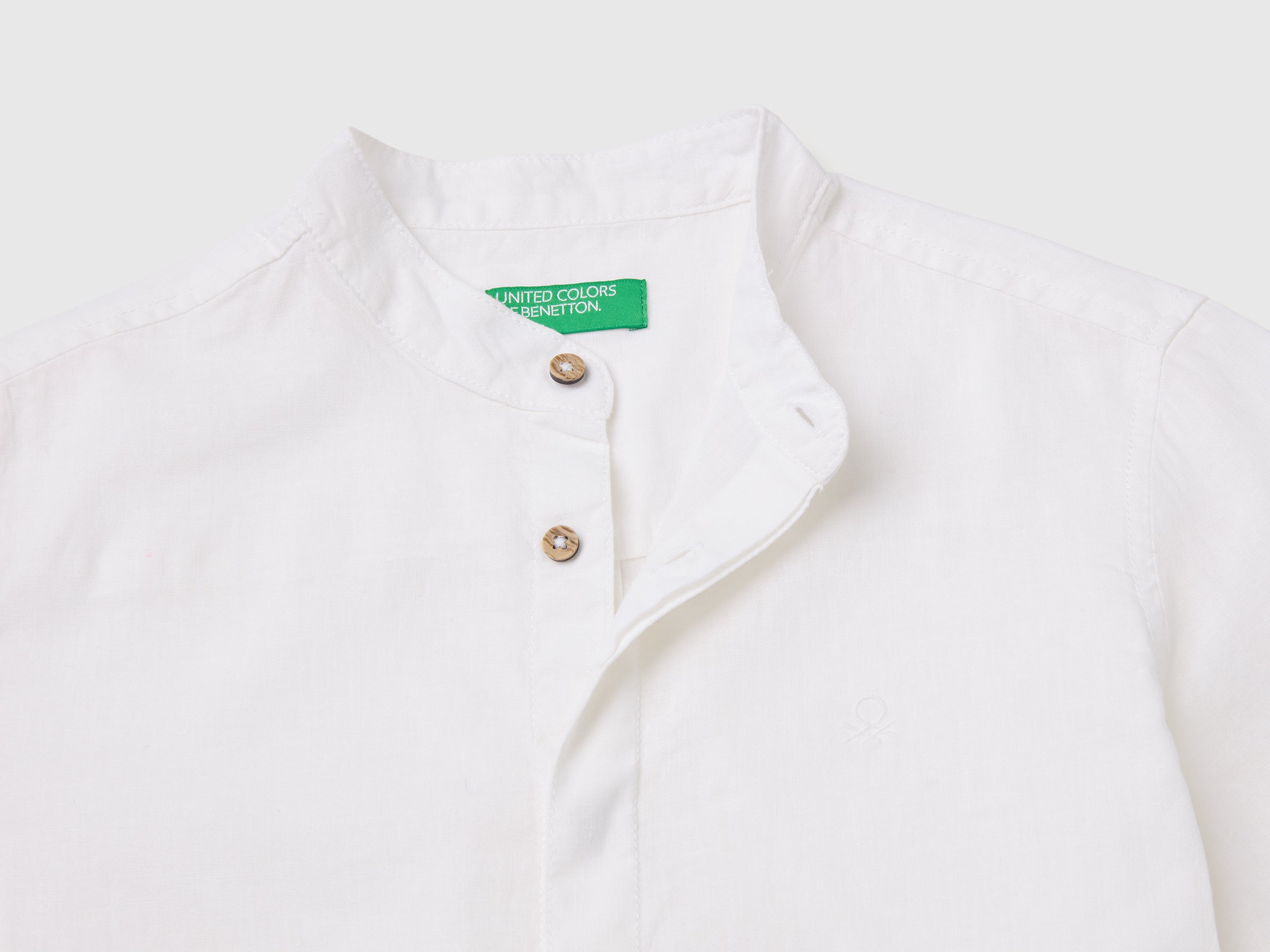 Short-sleeved linen blend shirt - ucb_image_DS1