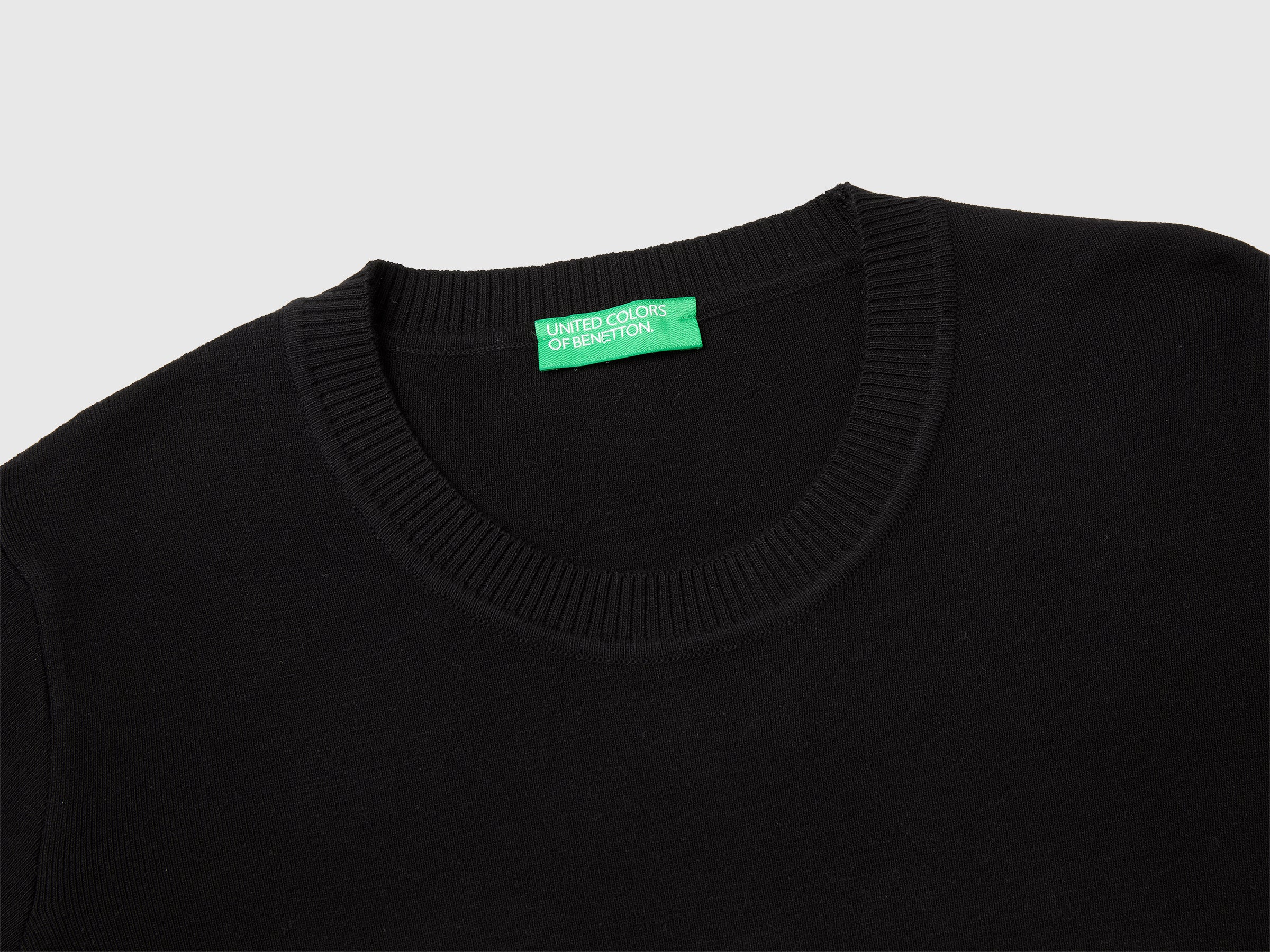 Black sweater in tricot cotton - ucb_image_DS1