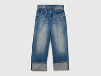 Jeans cropped com dobra lavage vintage - ucb_image_FS