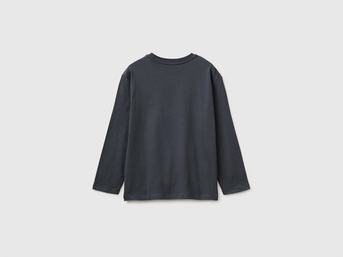 T-shirt com estampa logótipo em algodão orgânico - ucb_image_BS