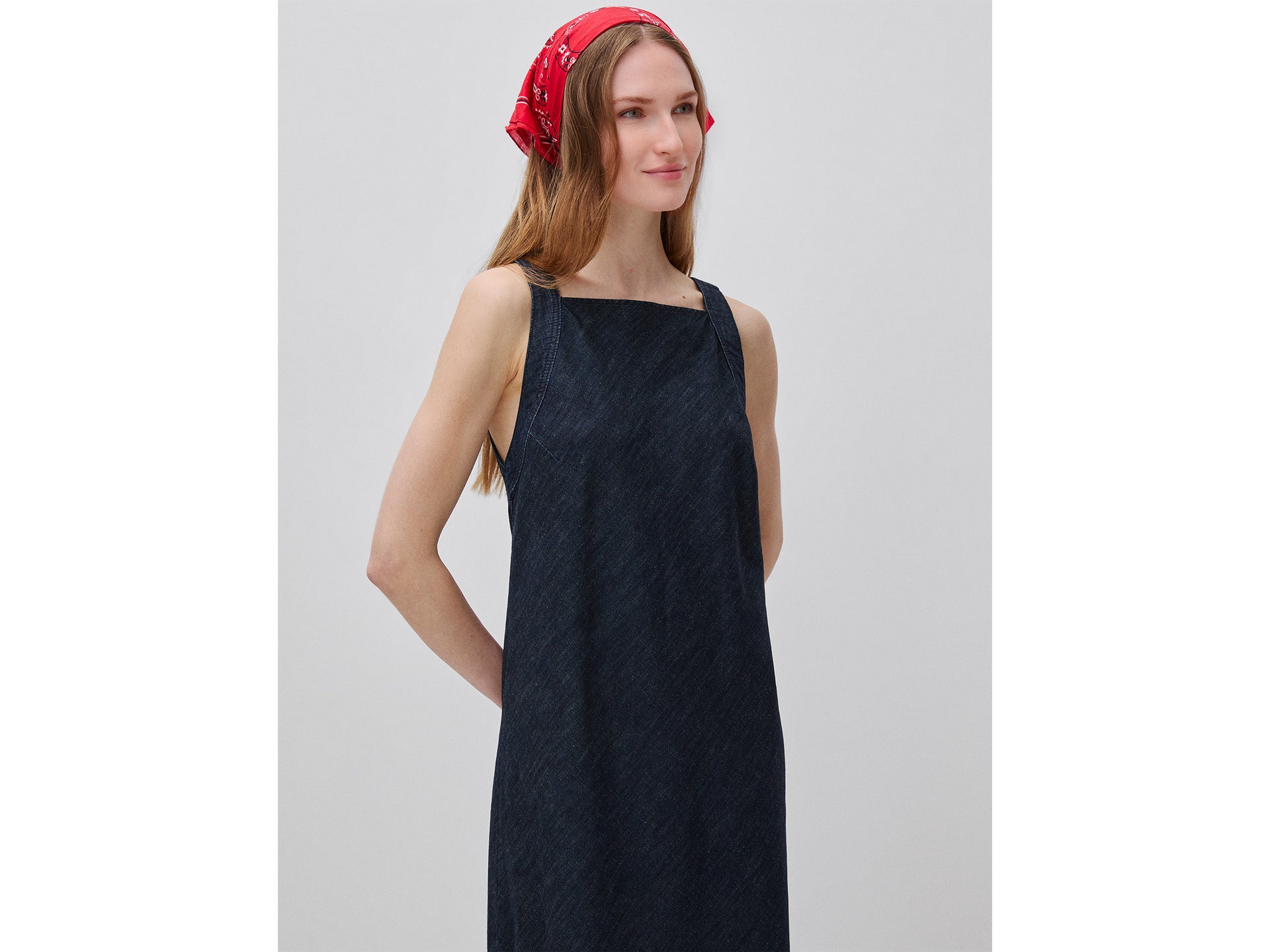 benetton denim dress Denim dress with pockets da bambina azzurro
