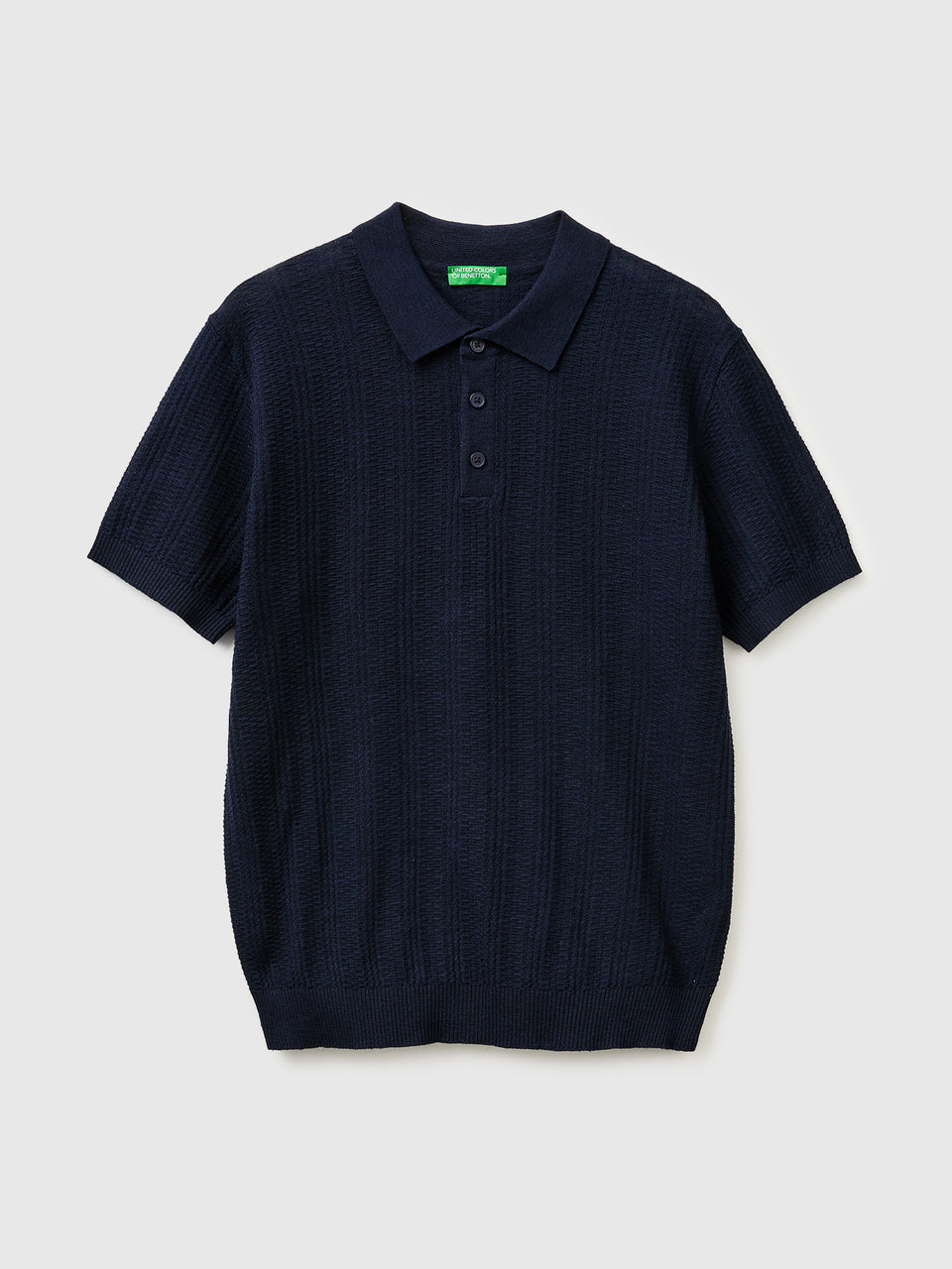 Textured linen blend polo shirt - ucb_image_FS