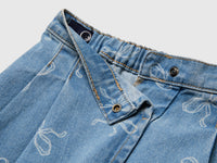 Saia de jeans estampa lacinhos - ucb_image_DS1
