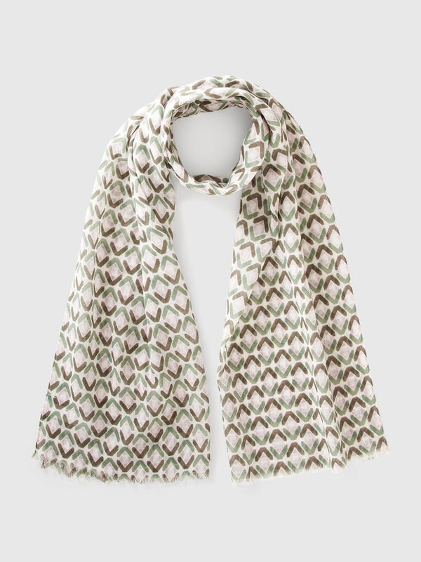 Sciarpa verde fantasia Donna