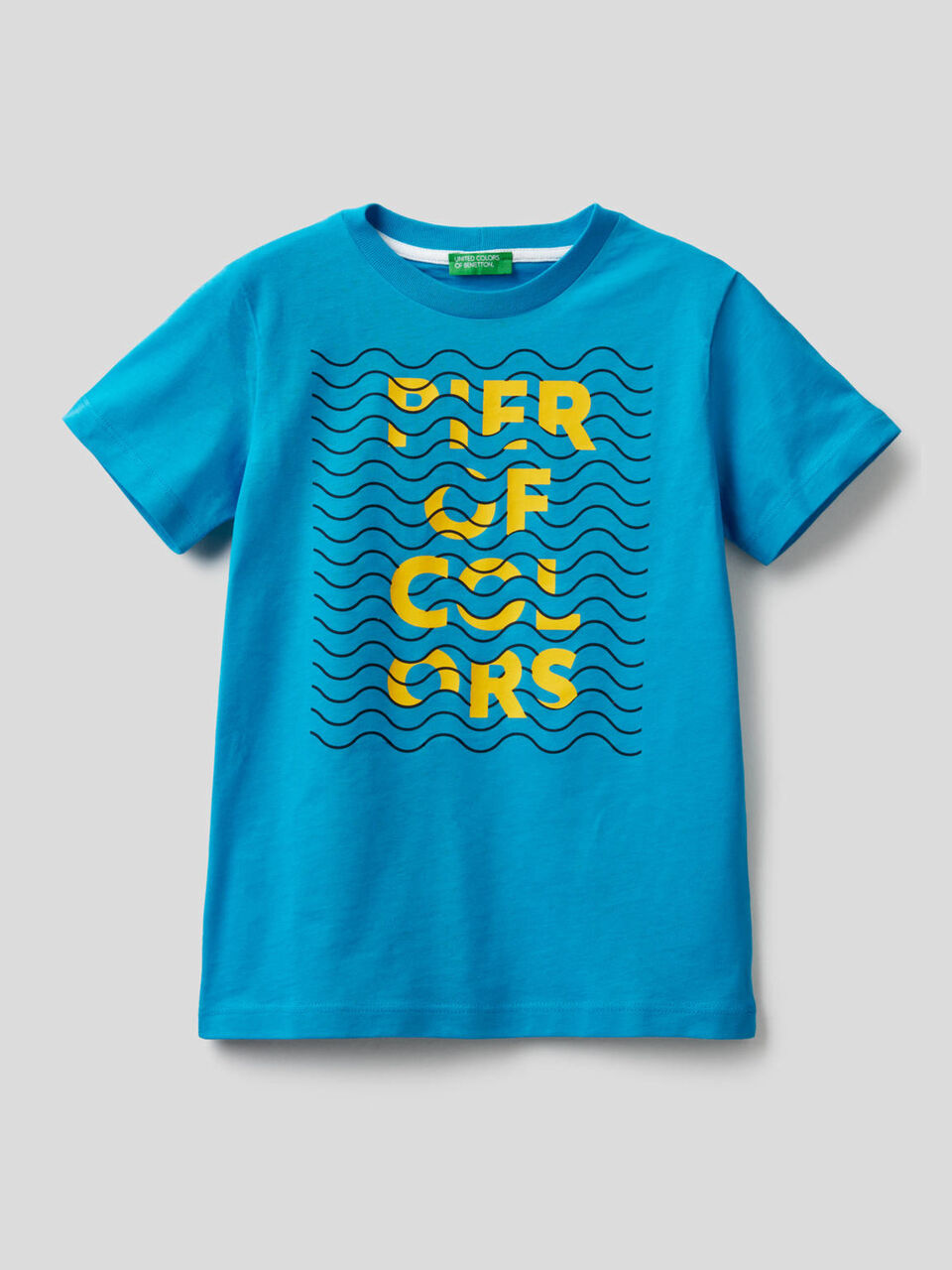 T-shirt in cotone con slogan image number 1
