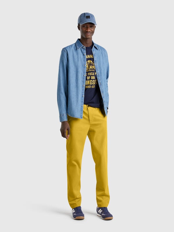 Chino slim fit senape Uomo