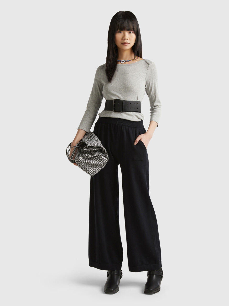 Pantaloni Donna Chino Regular Slim Larghi
