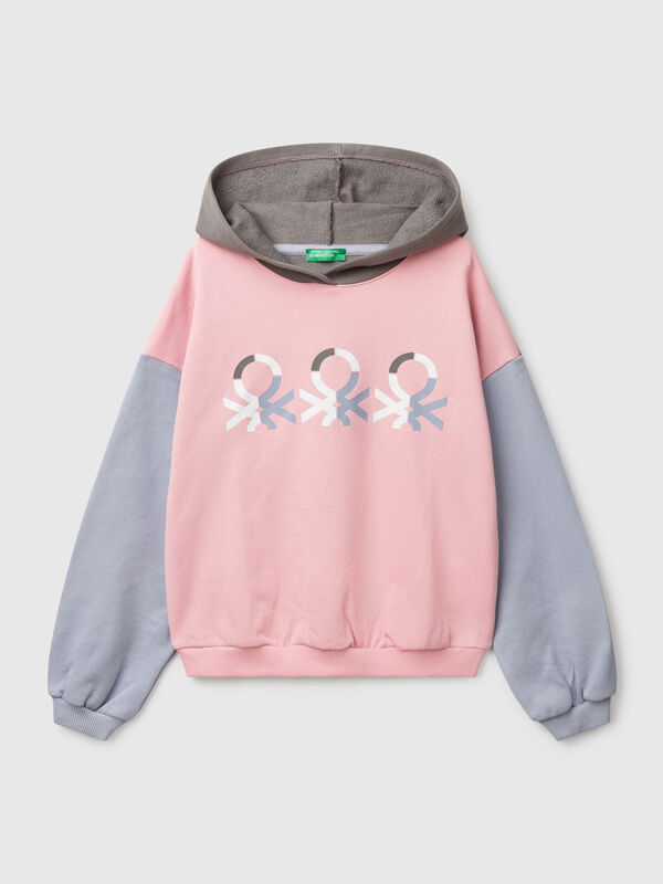 Felpa con stampa e cappuccio  Bambina