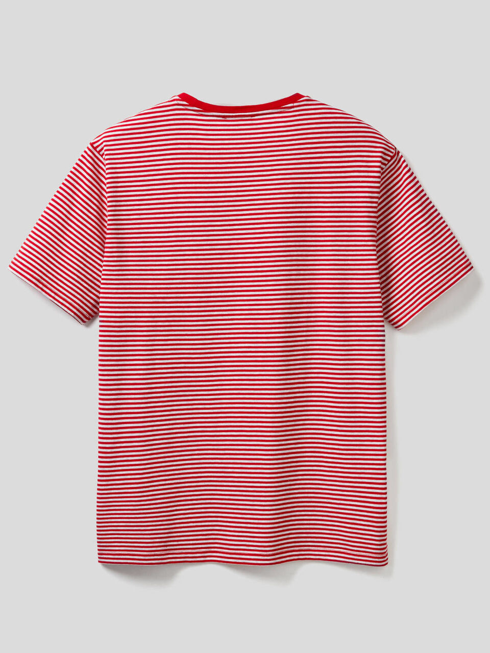 T-shirt a righe in puro cotone image number 2