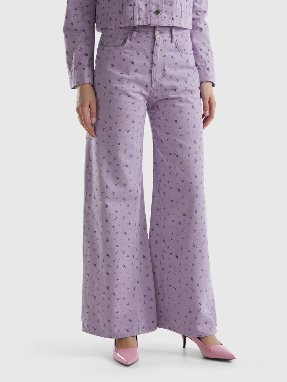 Benetton discount pantaloni larghi