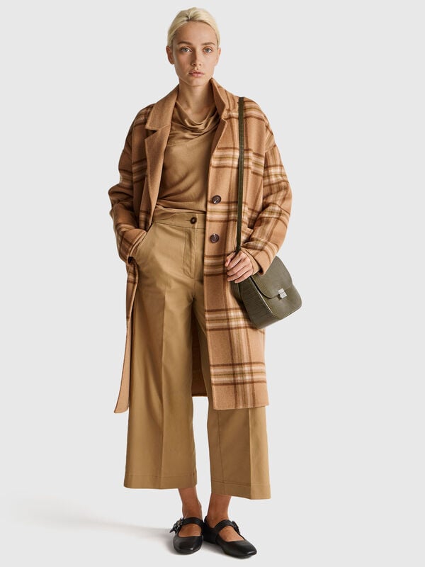 Pantaloni ampi a vita alta Donna