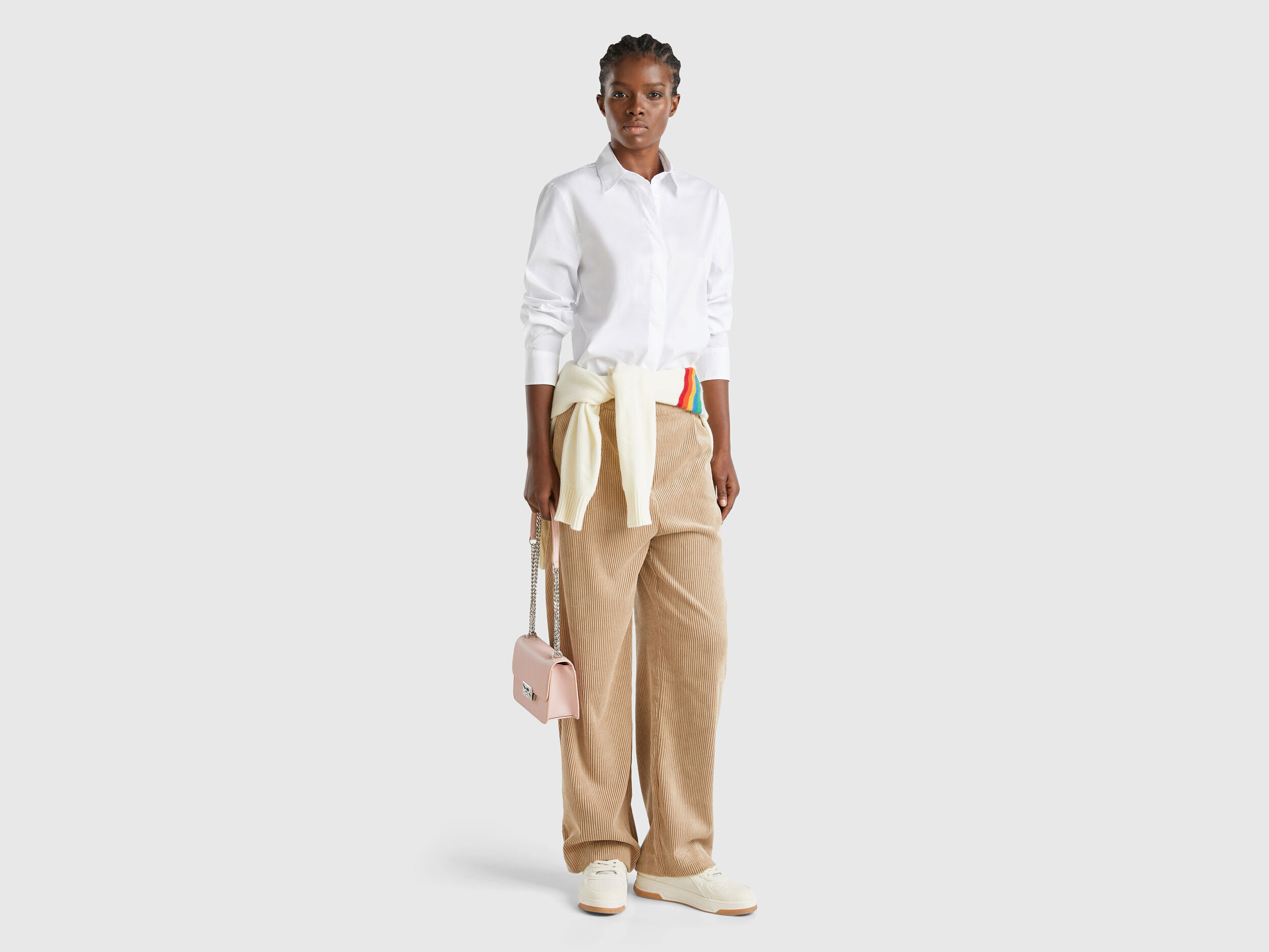 Pantaloni Donna Chino Regular Slim Larghi