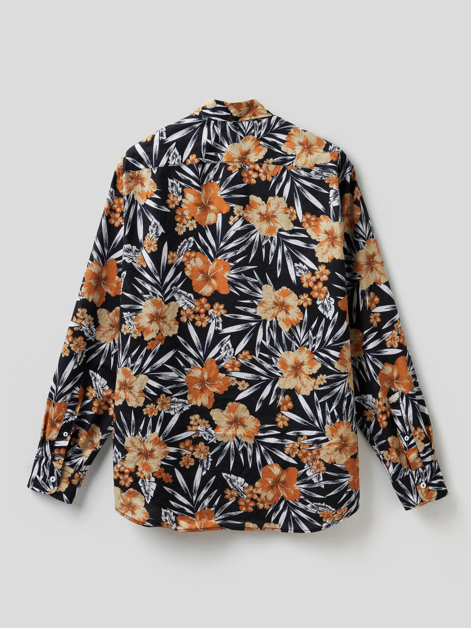 Camicia 100% cotone con stampa botanica image number 2