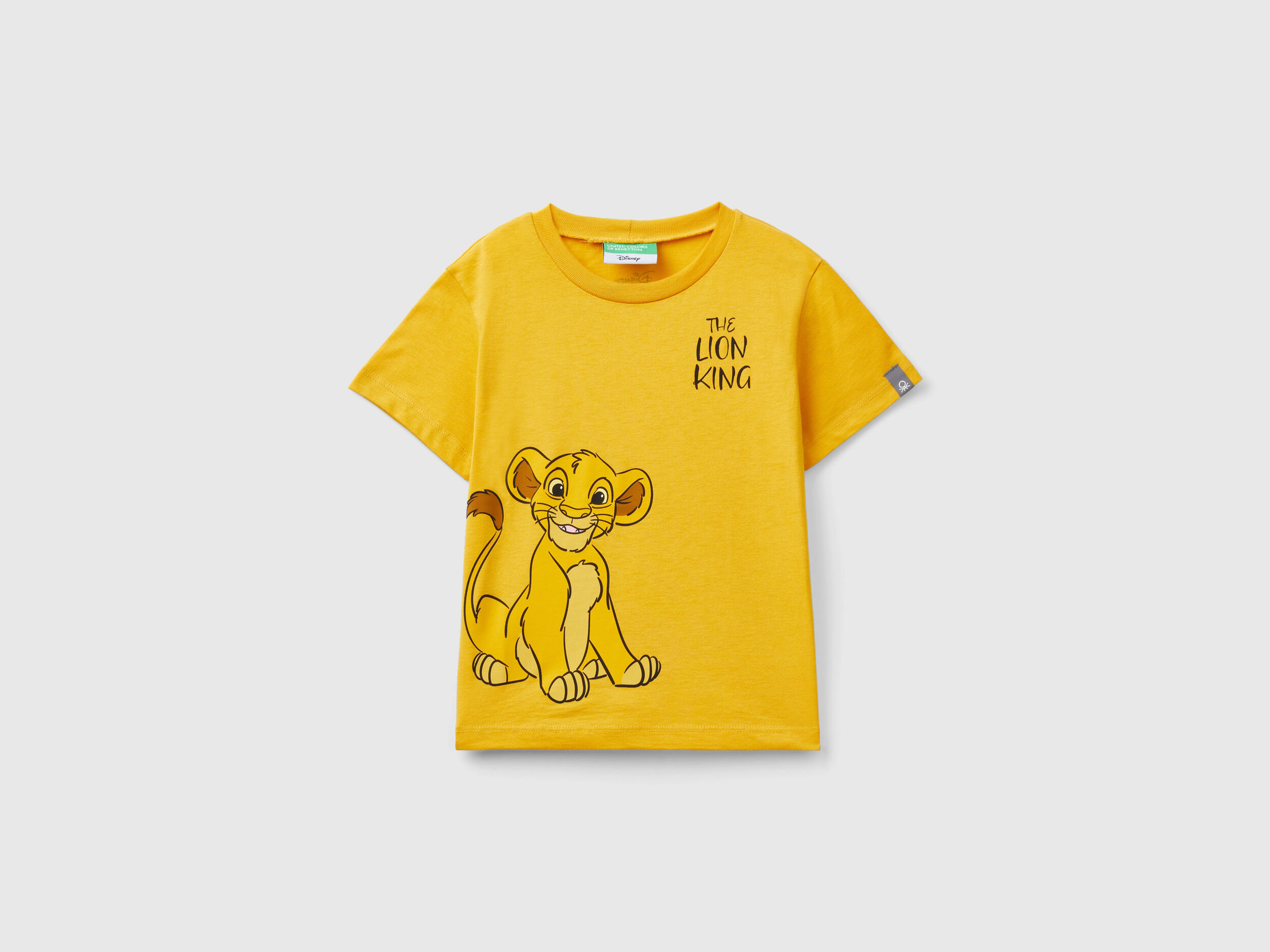 Maglietta giallo ocra Disney Simba Senape Benetton