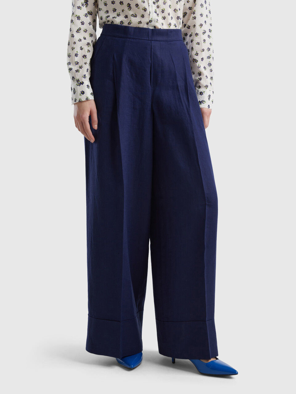 Benetton discount pantaloni larghi