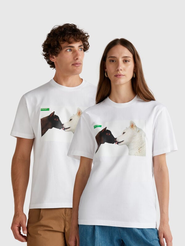 T-shirt con stampa fotografica Oliviero Toscani