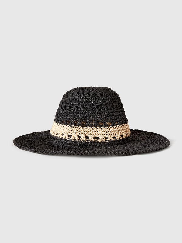 Cappello stile pescatore effetto paglia Donna