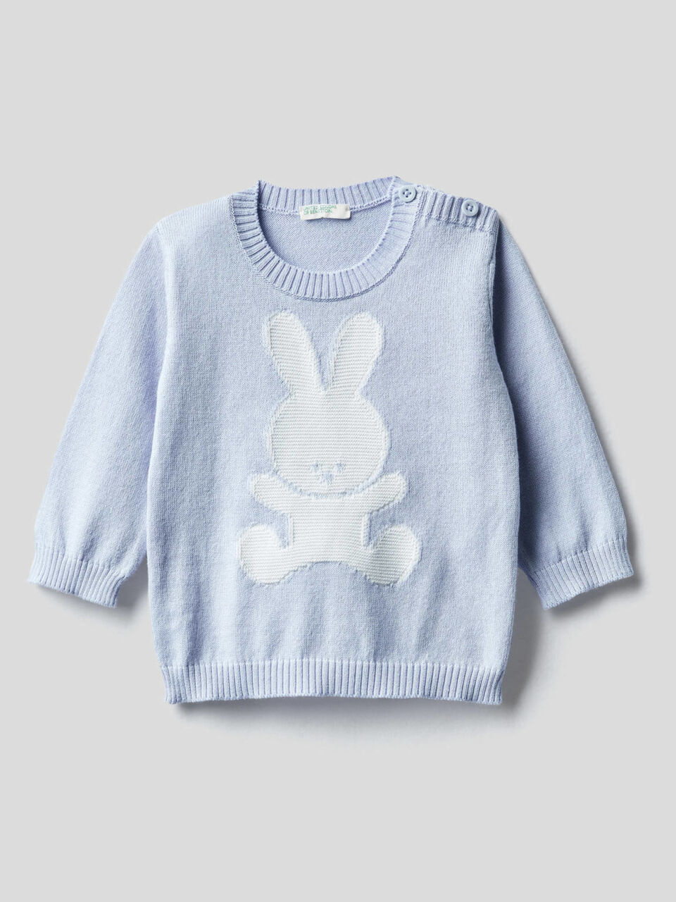 Maglia in 100% cotone con intarsio image number 1