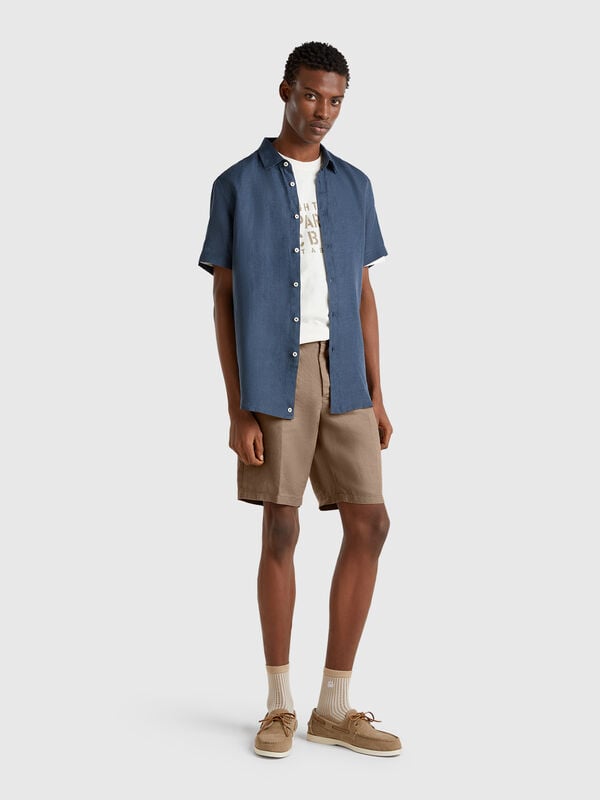 Bermuda in puro lino Uomo