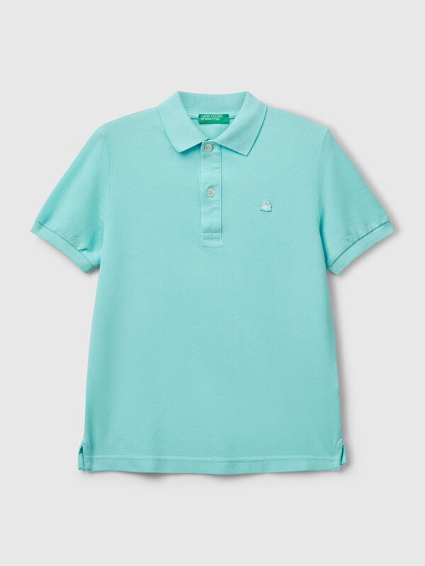 Polo slim fit in puro cotone Bambino