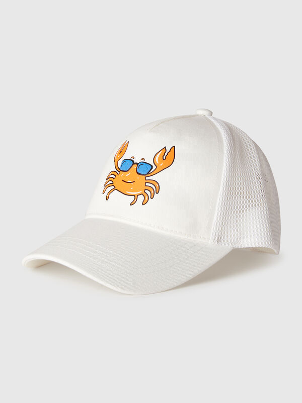 Cappello baseball in cotone e mesh Bambino