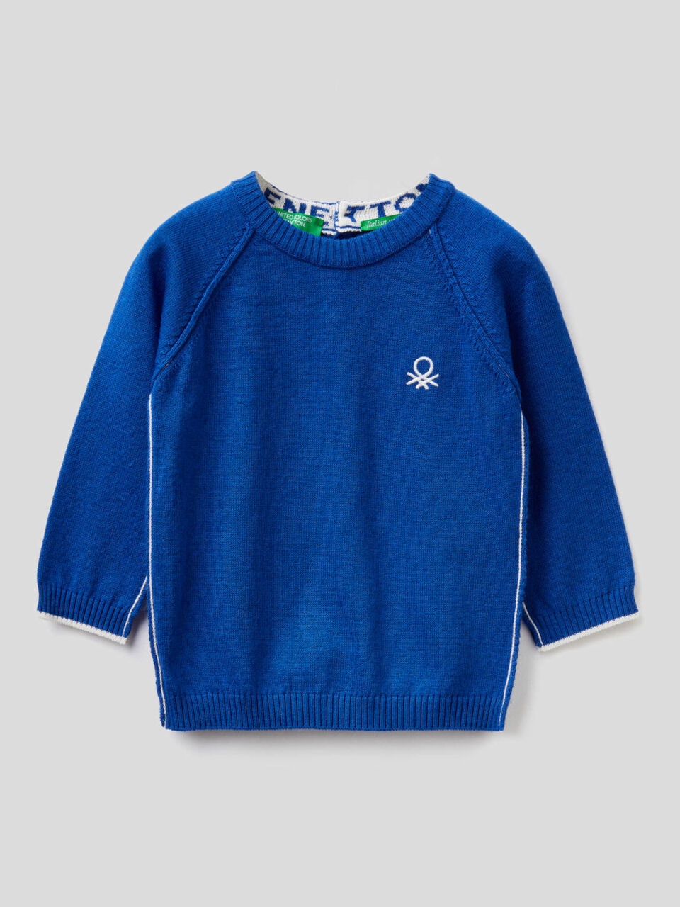 Maglia girocollo con manica raglan image number 1