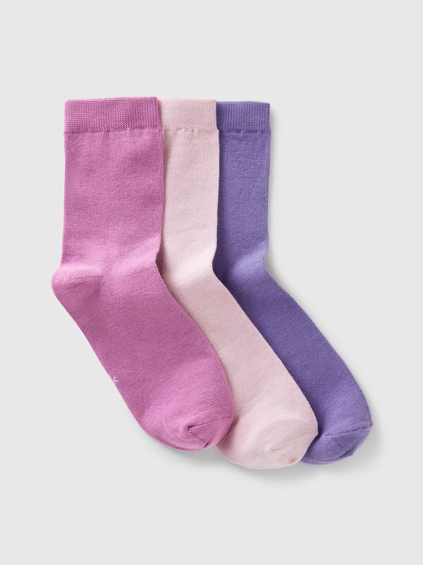 Tre paia di calzini in cotone 