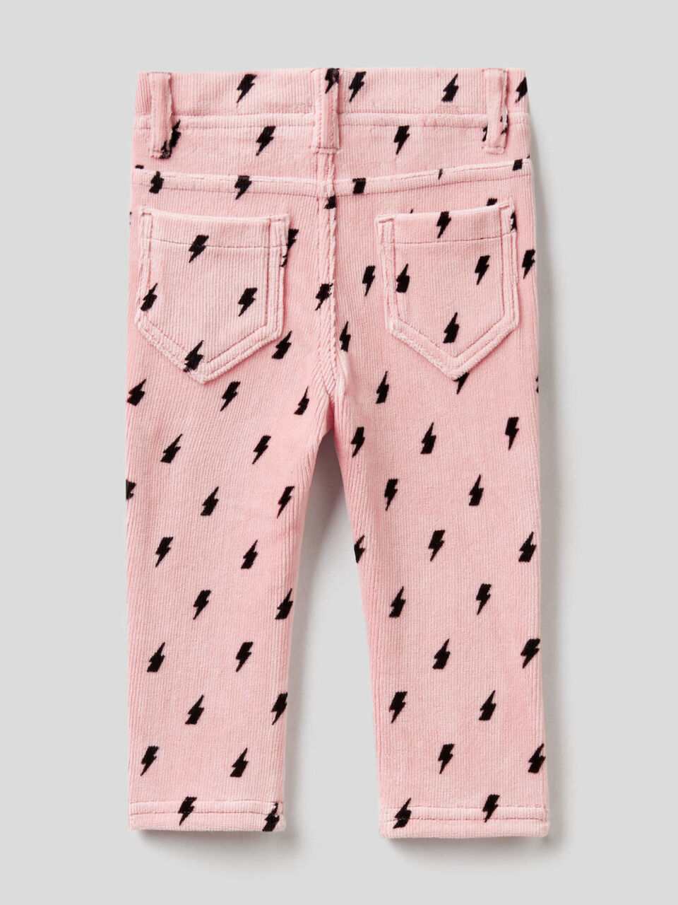 Jeggings stampati in ciniglia image number 2