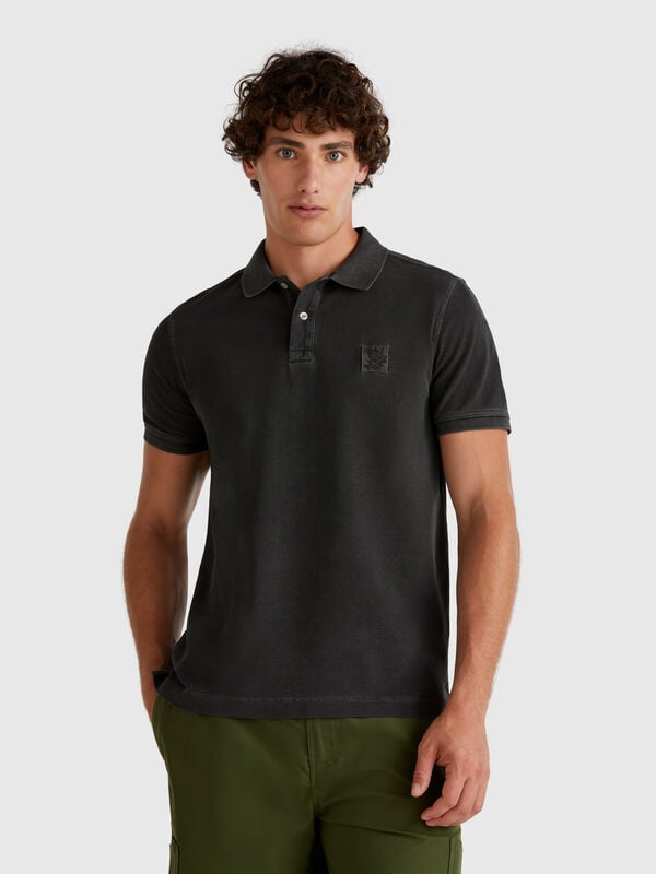 Polo grigio scuro regular fit Uomo