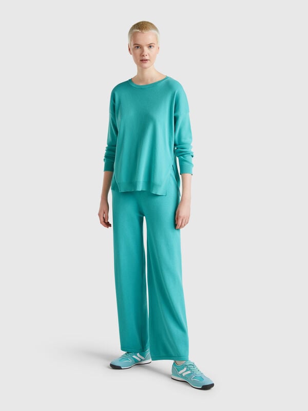 Pantaloni ampi in maglia Donna