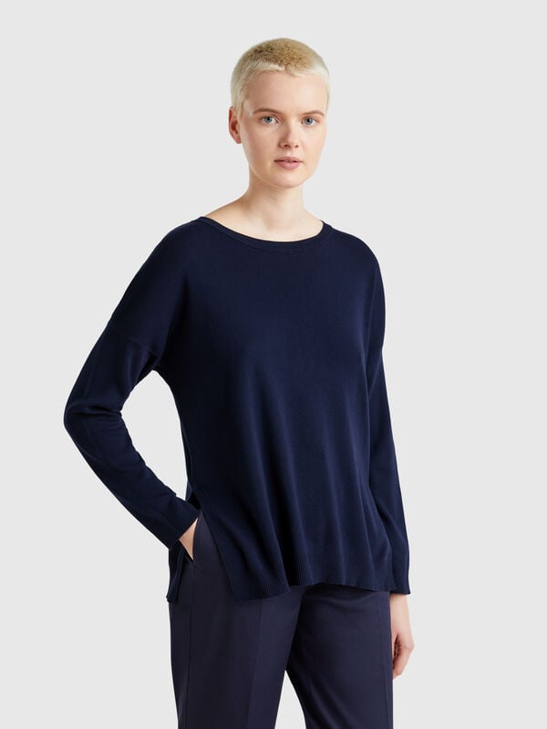 Maglia in cotone over fit Donna