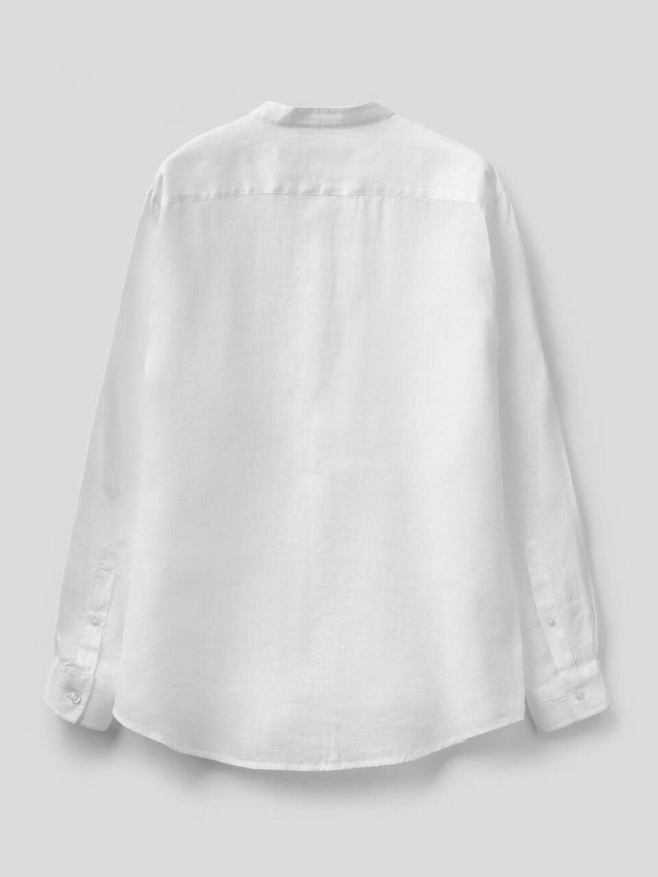 Camicia in lino con collo alla coreana image number 2