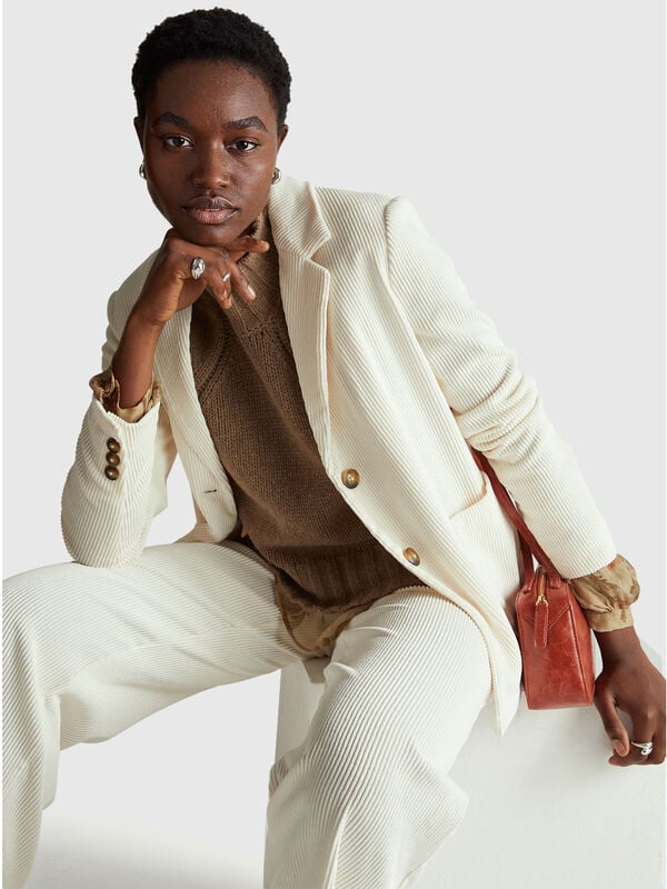 Blazer in velluto a costine Donna