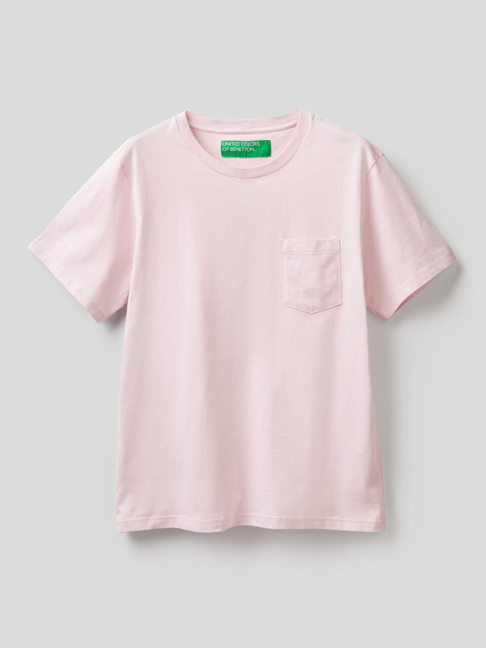 T-shirt 100% cotone con taschino image number 1