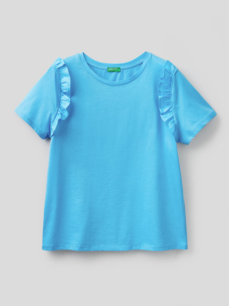 T-shirt 100% cotone con rouches image number null