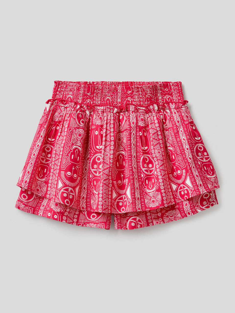 Shorts fantasia con maxi balza image number 1