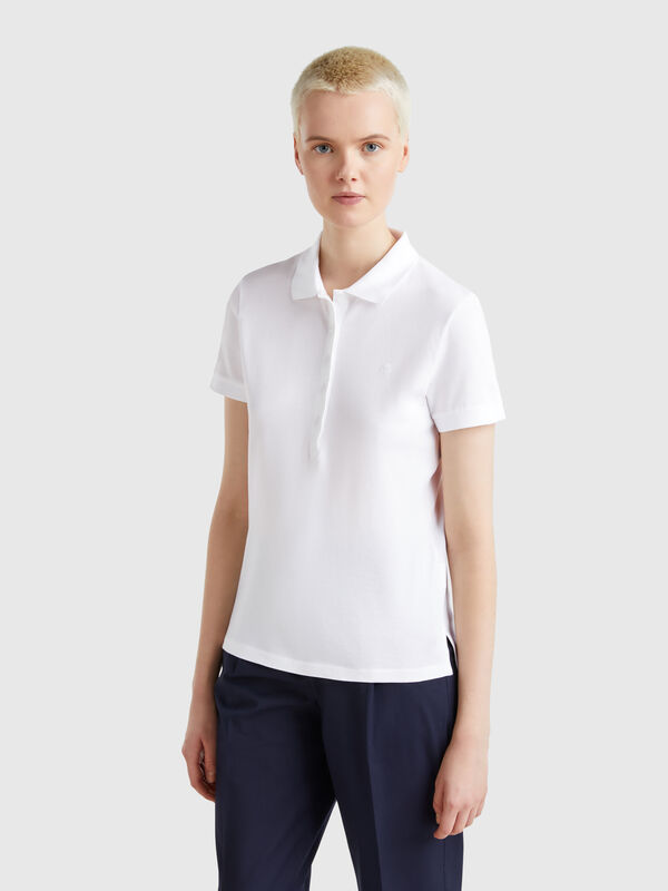 Polo slim fit in cotone stretch Donna