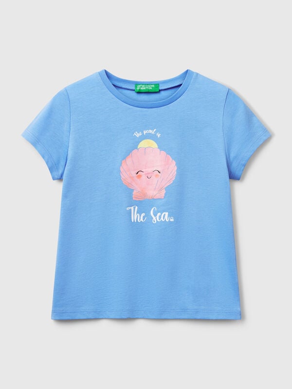 T-shirt regular fit con glitter Bambina