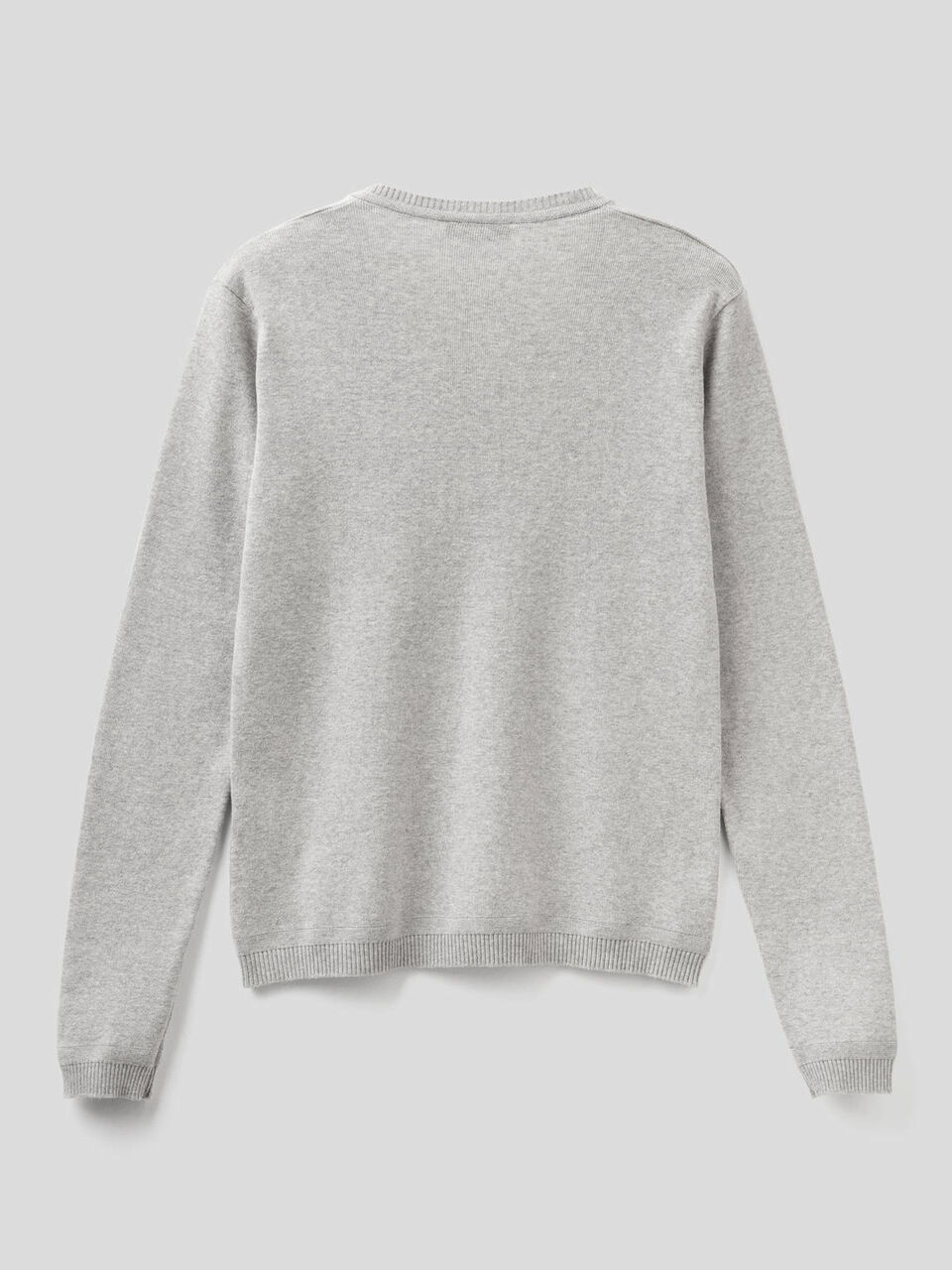 Maglia in puro cotone con scollo a V image number 2