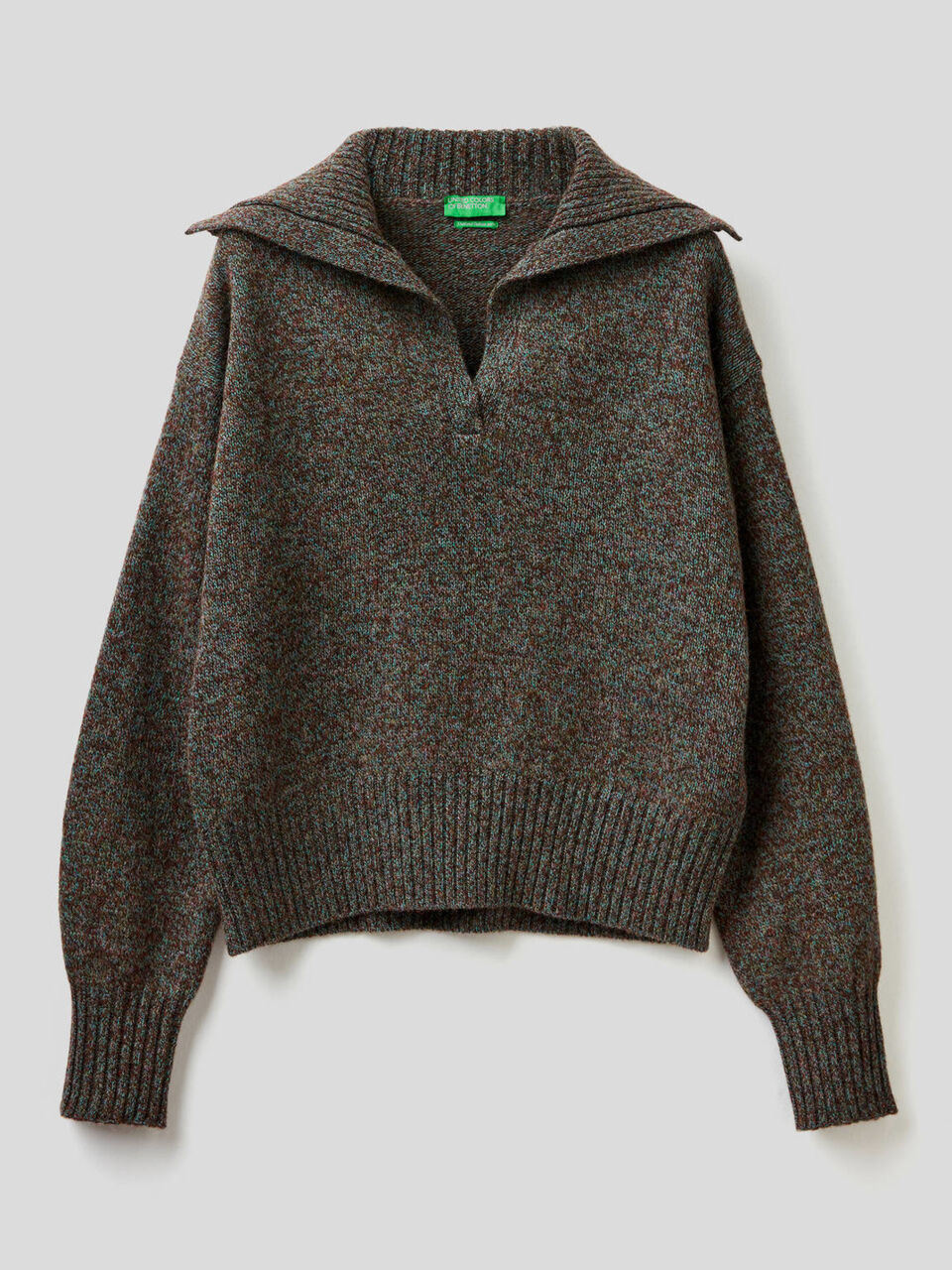 Polo in pura lana Shetland tricot image number 1