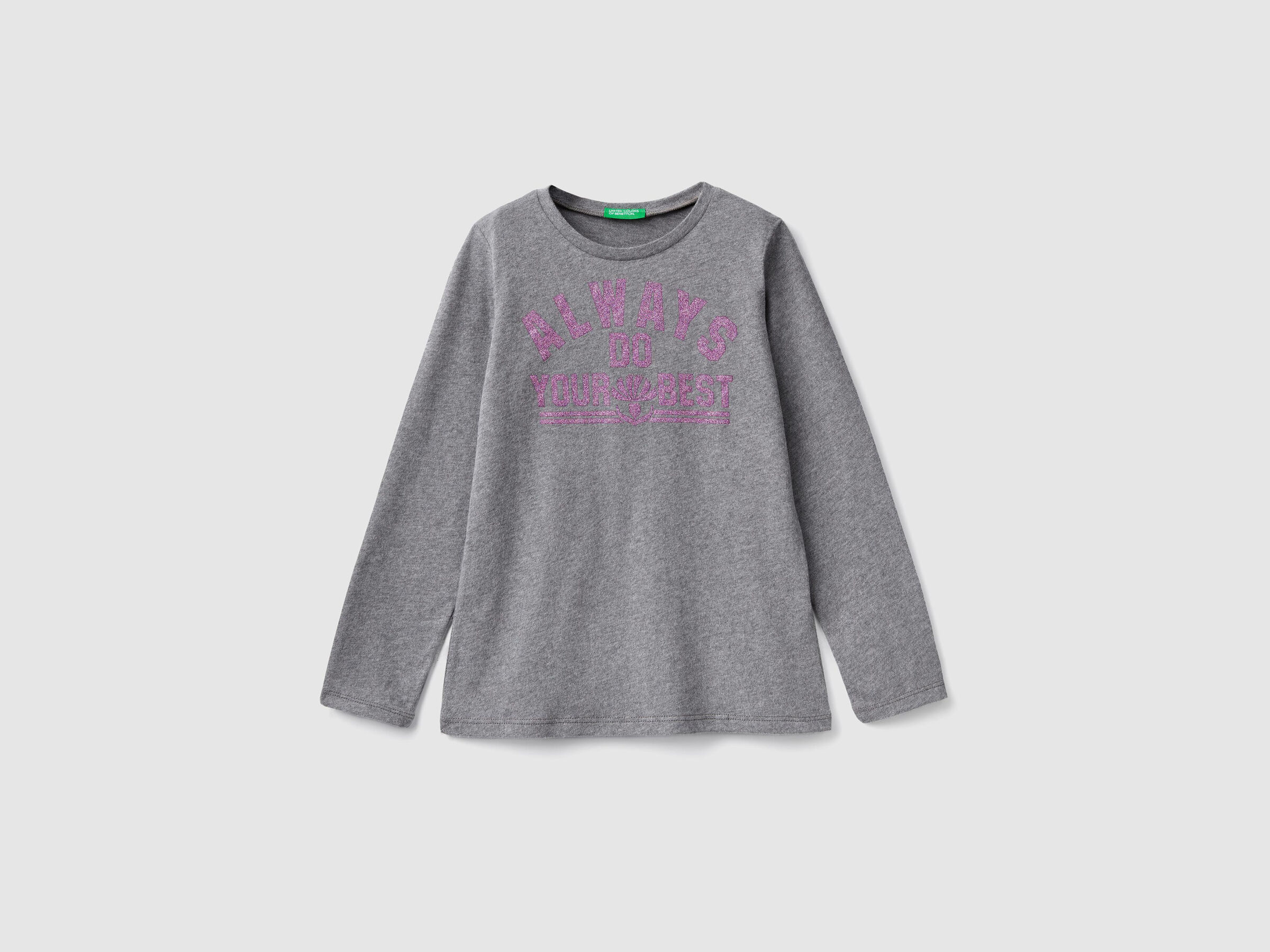T-shirt con stampa glitter image number null