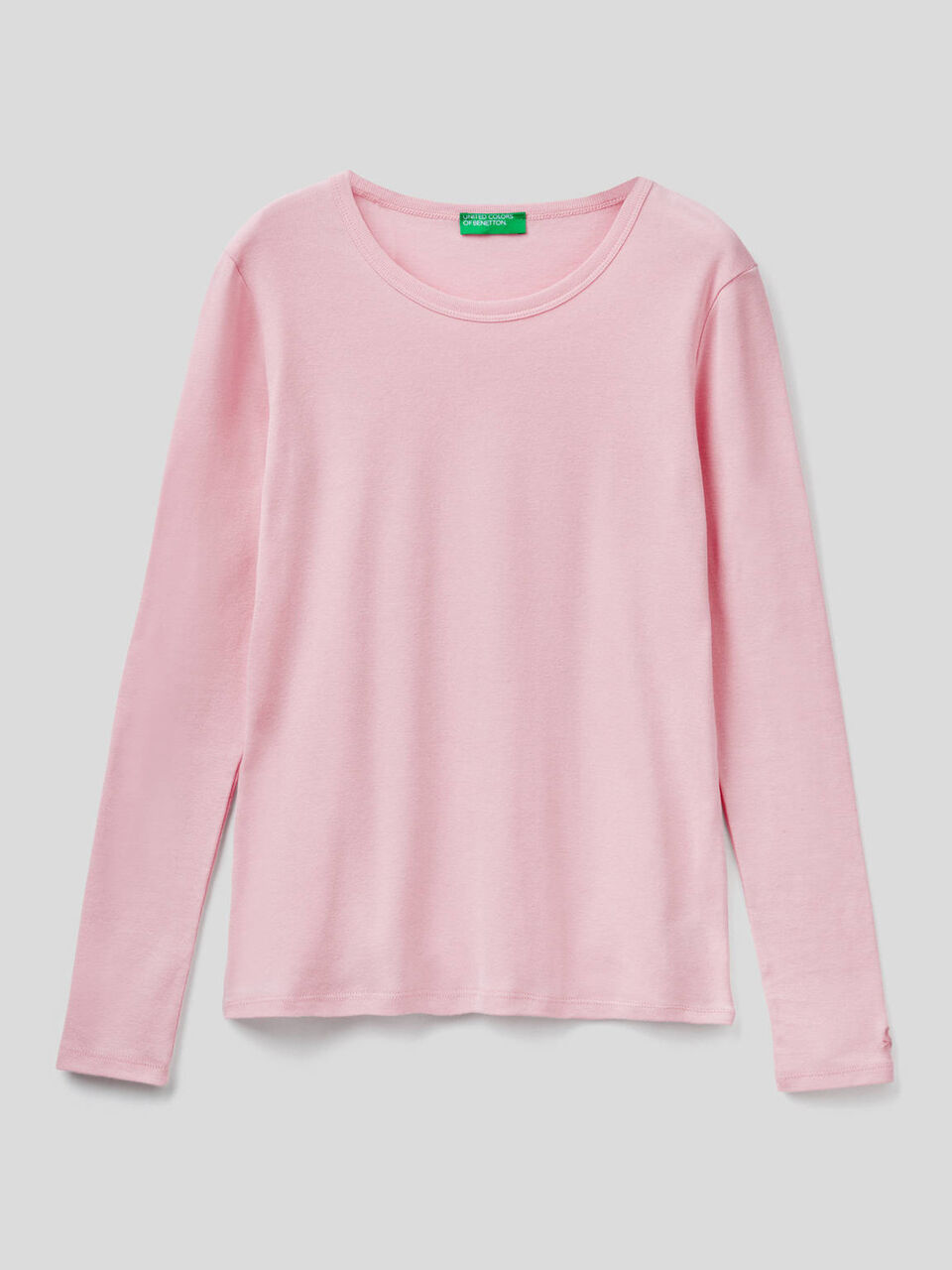 T-shirt a manica lunga in puro cotone image number 1
