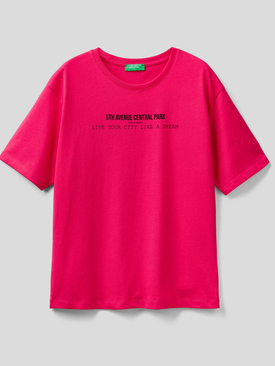 T-shirt con slogan in 100% cotone bio image number 1