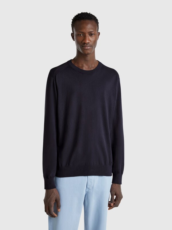 Maglione in misto viscosa e seta Uomo